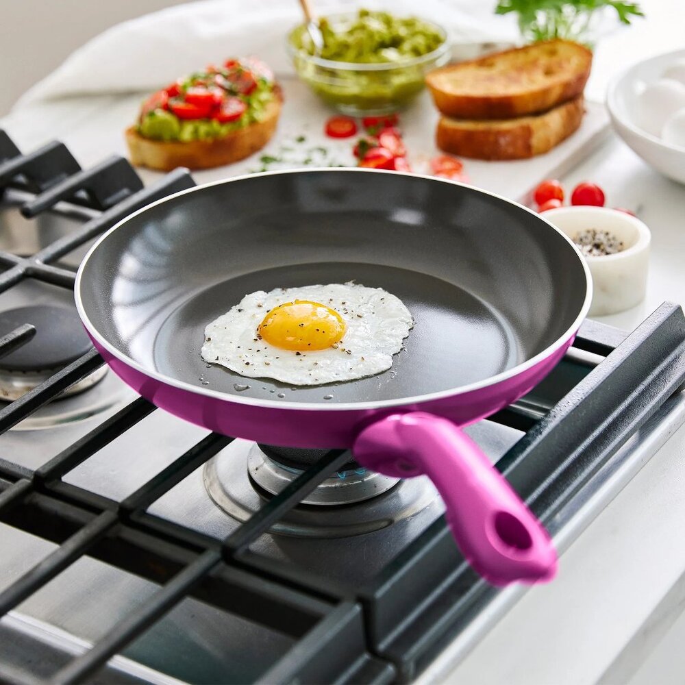 Green Life Essentials 8” Ceramic Nonstick Aluminum Fry Pan Bright Pink Magenta